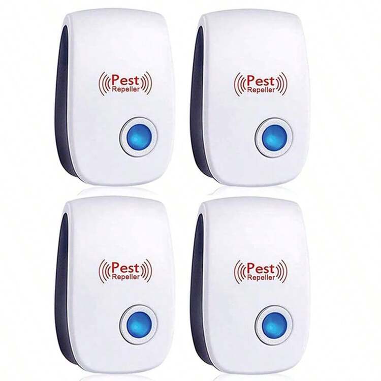 4 paquetes /8 paquetes de repelente de insectos ultrasónico - control efectivo de plagas en interiores para el hogar, cocina, oficina, hotel y almacén - repelente de insectos - Multicolor - Añade 2