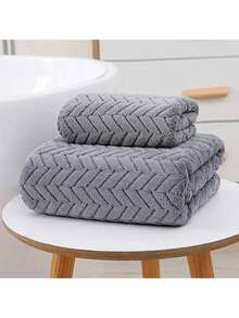 17-Piece Purple Pink/Bean Green/Dark Gray Cotton Towel Set (9 Washcloths + 6 Hand Towels + 2 Bath Towels) Bonus 2 Bath Sponges (Random Color)- Ultra Soft Absorbent, Quick Dry For Bathroom, Hotel & Home Essentials, - màu xanh lá - Xem 5