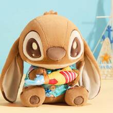 Miniso 迪士尼史迪奇系列 - 10英寸棕色皮革坐姿毛绒玩偶（史迪奇），不含夜光填充物，亲肤材质，标志性史迪奇爪子细节，可收藏展示（1个） - 彩色 - 查看 1