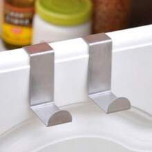  Door Top Hooks, Cabinet Door Hanger, Metal Hangers, Sturdy Bathroom Door Towel Hook, Unmarked Nail Free, Wardrobe Hook, Bathroom Shelf, Door Storage, Bathroom Hook,Clothes, Bags, Bags, Hats Storage ,Hanging Clothes Coats Organizer,Used For Kitchen Wardrobes, Cabinets, Offices, Bathrooms, Bedrooms, Cabinet Doors ﻿ ﻿ - Random Color - View 5