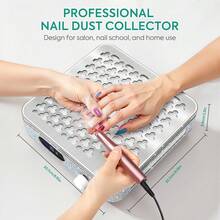 Professional Nail Dust Collector, Suitable For Manicure, Rhinestone Manicure, Acrylic Gel Manicure Polishing And More - 查看 7