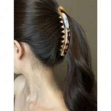 1pc Autumn/Winter Leopard Print Caramel Color Oversized Banana Hair Claw Clip, Suitable For Thick Hair, Stylish And Chic, Fit For Daily Wear, Travel, Photography Decoration Accessories Hair Clips Claw Clips Hair Claws Hair Barrettes, School Stuff - Nhiều màu - Xem 4