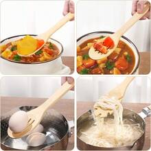 [7-PCS] Wooden Spoons For Cooking Is For All Kitchen. Made From Bamboo Wood Wooden Spatula Wooden Spoon 11.8 In. And Non-Stick Surface Suitable For Home Chef Use Or Gift For Someone Special. - 如圖 - 查看 4