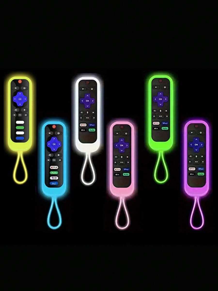 适用于 Roku 电视遥控器的硅胶遥控器保护套,兼容 Roku 电视遥控器,夜光遥控器收纳套,适用于 Roku Streaming Stick 4K、Express 4K+、Premiere、Stream Bar、简易遥控器/语音遥控器,带挂绳绝缘套,适合闺蜜节、小狗主题、嘉年华、妇女节、旅行必备、婚礼回礼、Y2K 主题、卧室、汽车配件、厨房装饰等场合。 - 彩色 - 查看 1