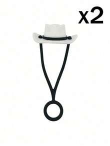 Silicone Creative Hat Straw Covers Cap - Compatible With Stanley Cup 30 40 Oz, With Pink Straw,Cute Funny Tumbler Straw Topper Accessories ,For Man & Woman Gift,Straw Tips Cover, Reusable Straw Toppers, Silicone Cartoon Cowboy Hat Straw Sleeve Caps, Decorative Straw Caps, For Party,Friends Gathering, Dustproof Straw Covers For Cup, Party Supplies, Cup Decor Accessary - 彩色 - 查看 13