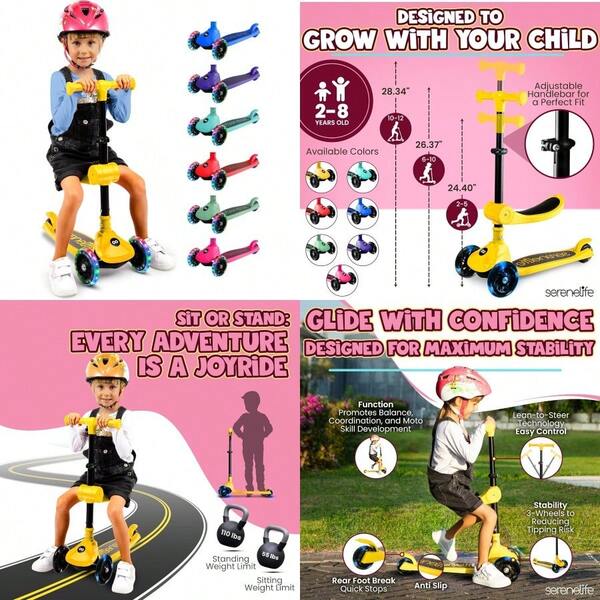 3Wheel Foldable Scooter Set