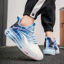 Men's Fashionable Breathable Lightweight Casual Sports Shoes, Mesh Ombre Versatile Sneakers For Running & Walking