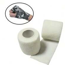 6/12/24/30/Pieces White Breathable Soft Fabric Non-Woven Adhesive Bandage, Elastic Self-Adhesive Bandage, 5CM * 4.5M Tape - White - View 4