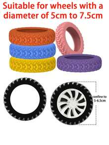 1/8 PCS Luggage Wheel Protector, Wheel Diameter 5-7.5cm Universal, For 8 Wheel Spinner Luggage Sets, Anti-Friction, Anti-Noise Luggage Cover, Luggage Protector, Vacation Travel Essentials Travel Accessories, Travel Accessories, Suitcases, Travel Essentials, Furniture Dust Covers