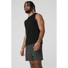 Alo Yoga Idol Performance Tank - White |  | Pilates Set - Black - View 3