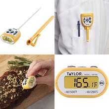 Taylor Termómetro Digital Compacto Impermeable, LCD Retroiluminado Ámbar, HOLD(default) - Tipo 1 - Ver 1