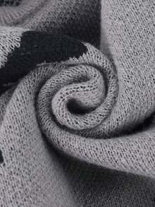 1件少女百搭时尚休闲可爱毛衣，秋冬季 - 灰色 - 查看 4