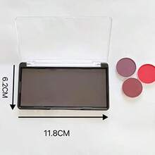 2pcs Rectangular Mini Magnet Makeup Dispensing Plate Eyeshadow Blush Powder Storage Empty Palette With 10pcs Metal Stickers - như hình ảnh - Xem 3