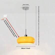 Vintage French Medieval Hallway Light, Retro Glass Foyer Lamp, Wooden Balcony Closet Ceiling Light, Bedroom Dining Bar Pendant Lamp, Decorative Lighting - Multicolor - View 5