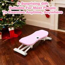Sliding Ski Simulator With Resistance Bands - Indoor Skiing Fitness Equipment For Home Gym, With Resistance Bands & Non-Slip Base, Full-Body Cardio Training Machine For Core, Leg & Arm Workout - Pink - View 7