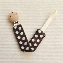 Polka Dot Pacifier Clip, Beechwood Clip Can Be Customized With Name, Pacifier Holder Chain - Multicolor - View 11