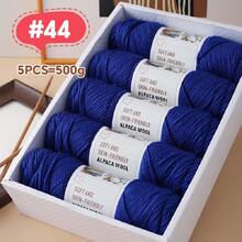 5pcs/Pack Chunky Knitting Yarn, Alpaca Knitted Blend, Handmade Sweater, Scarf, Jacket Knitting Supplies - 5-pack - View 12