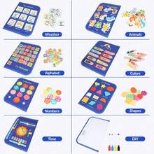 12合1多功能益智板 - 感官玩具，促进运动技能发展 - 带拉链、搭扣、纽扣和系带的学习活动书，适合0岁以上儿童 - 男孩女孩的理想生日礼物，配件颜色随机