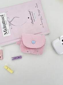 可爱耳机收纳盒 耳机保护套 无线耳机收纳袋 迷你耳机收纳盒 可爱柔软蓝牙耳机保护套 兼容苹果耳机 保护套 无线蓝牙耳机软包 钱包格纹图案 圣诞礼物 结婚礼物 - 彩色 - 查看 2