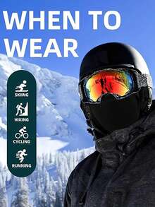 1pc 1pc Solid Color Balaclava Hat, Outdoor Winter Ski Mask, Warm Fleece Face Cover, Windproof Neck Gaiter, Windproof Dust Proof UV Protection Outdoor Ski Riding Essential, Holiday Essential