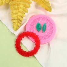 1 buc. matriță din silicon cu formă de coroană de trandafiri cu frunze pentru lumânări, ceară, săpun, decorare tort - alb - Vizualizare 4