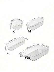 1pc Transparent Storage Box, Stackable Fridge Organizer, Refrigerator Storage Box For Fruits, Vegetables, Foods, Drinks, Grains