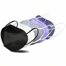 KN95 Face Mask 50 PCS Breathable Protection Masks Individually Wrapped 5-Ply KN95 Black Masks Cup Dust Safety Masks - Multi - View 1