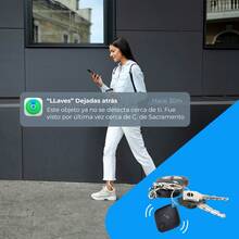 NK Air Tag Smart Pack 4 - Localizador Compatible con Apple, Localizador de Objetos, BT (Android NO Funciona) Coche, Cartera, Maletas, Niños - Pack 4 unidades (Color Negro) - Negro - Ver 4