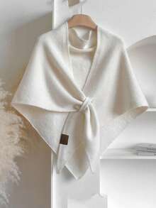 1 pieza Chal de mujer suave y cálido de estilo vintage elegante con cierre de lazo, adecuado para el invierno, uso casual y formal, cómodo en todas las estaciones, chal para boda, bufanda de mujer, chal para vestido de mujer