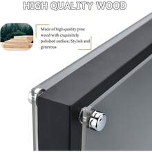Magnetic Knife Block With Acrylic Shield 26*24 Cm Double Side Kitchen Knife Holder Without Knives Acacia Wood Universal Knife Storage Organizer With Powerful Magnet For Kitchen Counter Black