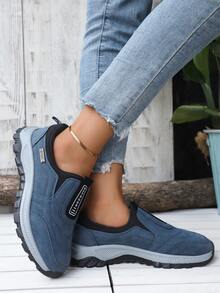 أحذية رياضية كاجوال خارجية للنساء، سهلة الارتداء، عصرية - الأزرق - مشاهدة 5