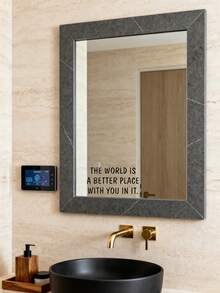 1/2 件装“有你，世界更美好”励志语录贴纸套装 – 自粘乙烯基贴纸，适用于镜子、汽车和家居 | 车辆和生活空间励志装饰 - 彩色 - 查看 10