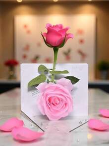 1pc/3pcs/10pcs (20.4 Inches Tall) Multi-Color Long Stem Artificial Silk Rose, Suitable For Wedding Centerpiece Decor, Valentine's Day, Anniversary Gifts, And Home Decoration - Multicolor - View 4