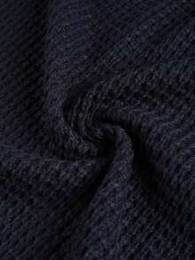 男士宽松针织开衫，长袖V领口袋休闲毛衣外套，秋冬款 - 寶藍色 - 查看 9