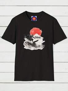 Sci-Fi Surfer T-Shirt Uniie Fan Rel,This Fun Printed Casual T-Shirt Is The Perfect Gift For Valentine's Day/Christmas - 款式30 - 查看 1