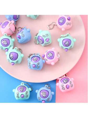 1pc Rock-Paper-Scissors, Keychains, Rock-Paper-Scissors, Face-Changing, Egg-Twisting, And Creative Gifts