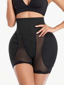 Women's Tight Underwear, Shapewear And Body-Shaping Pants, High-Waisted Tummy-Control Panties, Body-Shaping Shorts With Removable Sponge Inserts, Fake Buttocks And Hips, Crotch Lift, Butt Lift, Sexy Tight Leggings To Control The Tummy And Waist, Slimming And Tummy Control, Compression Waist Shaping And Slimming, Anti-Exposure Boxer Briefs, Elastic And Breathable, Waist Trainer, Fashion Slimming And Tight-Fitting Clothes. - 黑色 - 查看 3