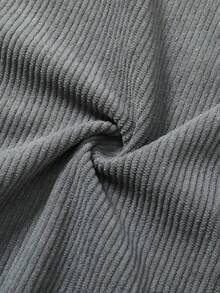 Men's Corduroy Drawstring Pants, Casual Loose Fit Trousers, & Versatile For Spring & Autumn - Light Grey - View 8