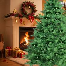 Adornos navideños de terciopelo con forma de lazo, adornos clásicos de campana, elegantes decoraciones colgantes para el hogar - Verde - Ver 4