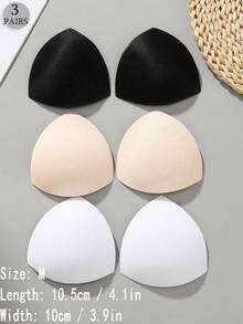Detachable Triangle Bra Pads - Women's Push Up Inserts For Swimwear, Sports Bras & Lingerie | Lightweight, Non-Padded, Convertible Cup Inserts - Multicolor - View 10