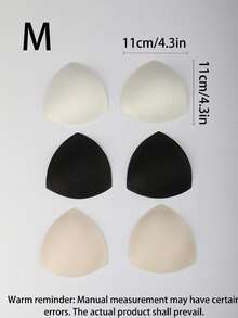 Detachable Triangle Bra Pads - Women's Push Up Inserts For Swimwear, Sports Bras & Lingerie | Lightweight, Non-Padded, Convertible Cup Inserts - Multicolor - View 6