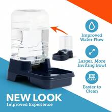 Great Value Shopping, Holiday Promotions--Vibrant Life 0.4 Gallons Gravity Pet Waterer (Navy), Extra Small Size For Small Dogs/Cats, Automatic Water Supply, Perfect For Busy Pet Owners - 0.5加侖 - 查看 9