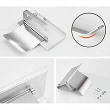 yeavs SUS 304 - Soporte de papel higiénico doble para papel higiénico con estante de almacenamiento para teléfono (cromo pulido)(Mediano) - Tipo 2 - Ver 7