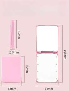 LED化妆镜，带灯化妆镜，便携式迷你化妆镜，LED照明旅行化妆镜，带灯口袋化妆镜，放大折叠化妆镜，多功能桌面化妆镜，适用于学生宿舍、旅行、化妆、办公室、卧室，情人节/母亲节送给女性的最佳礼物 - 彩色 - 查看 10