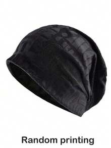 1pc Men's Casual Random Letter Printed Beanie Hat, Breathable Multi-Purpose Design Spring/Summer/Autumn Daily Wear Fall Outfit - 彩色 - 查看 9