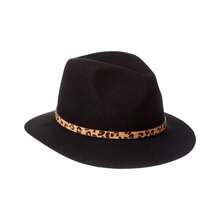 Bruno Magli Sombrero Fedora de fieltro de lana - Negro - Ver 1