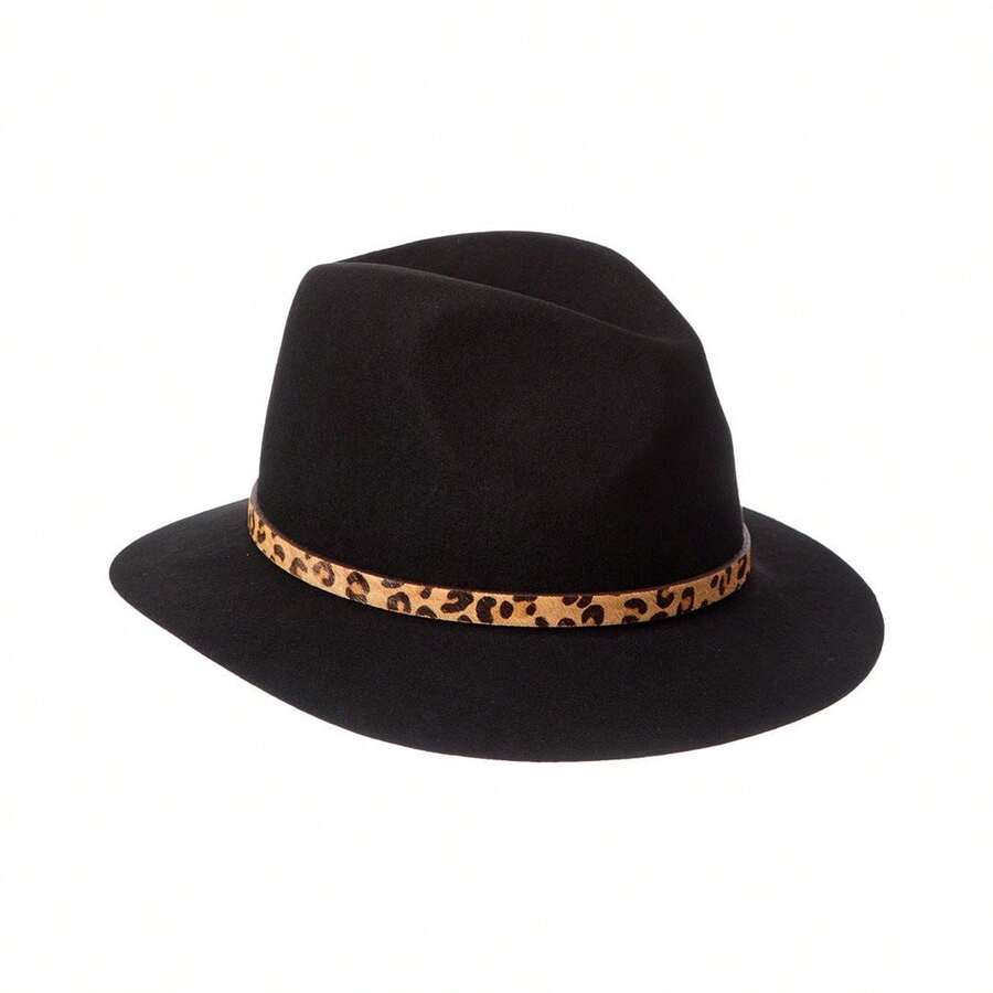 Bruno Magli Sombrero Fedora de fieltro de lana - Negro - Ver 1