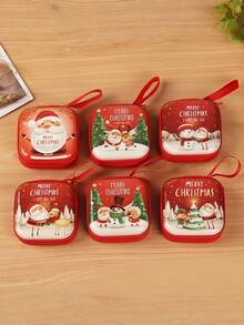 四件套圣诞化妆包套装，圣诞老人雪人图案零钱包和化妆包，适合女性和女孩的派对礼物，2025年圣诞礼物之选，款式多样，颜色丰富，惊喜送货 - 彩色 - 查看 12