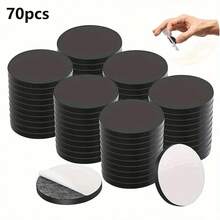 Zestaw okrągłych naklejek magnetycznych 5/10/20/30/40/50/60/70/80/90/100 szt. na lodówkę, samoprzylepne gumowe kropki magnetyczne z mocnymi samoprzylepnymi dyskami magnetycznymi - Srebro - Zobacz 20