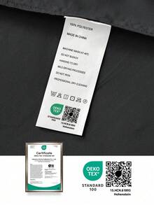 2pcs Super Soft Solid Color Pillow Cases, Lightweight As Cloud, Envelope Closure, Oeko-Tex Certified - Black - View 9